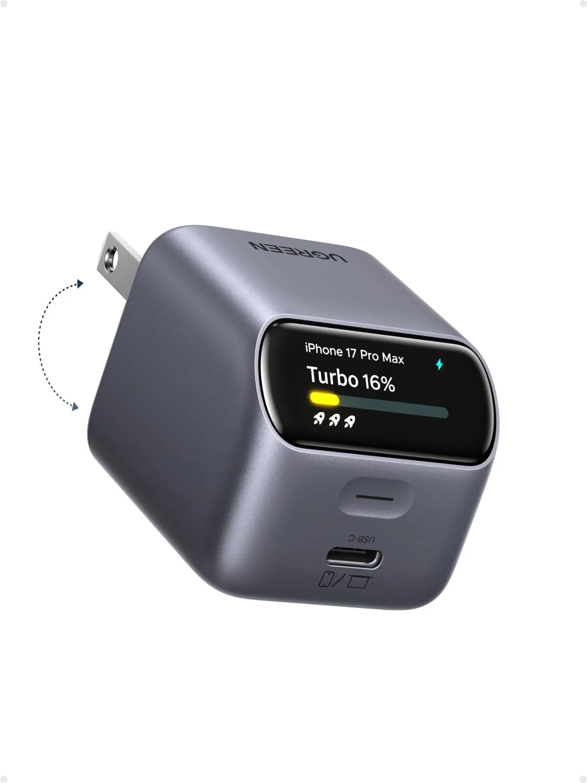 Cargador UGREEN Nexode Pro 45W con pantalla inteligente