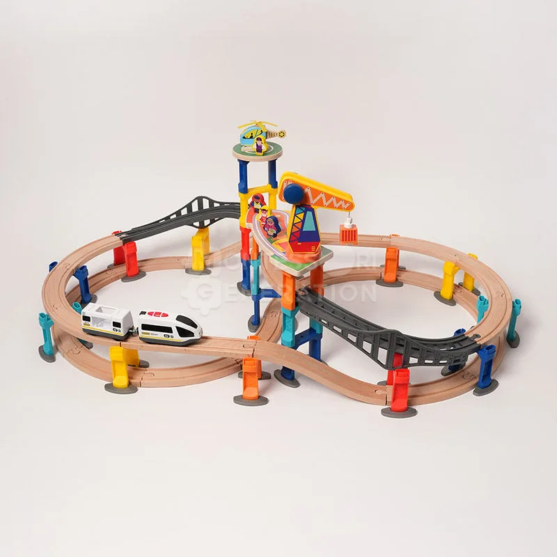 Montessori kraan- & treinspeelset: speelideeën en vaardigheden