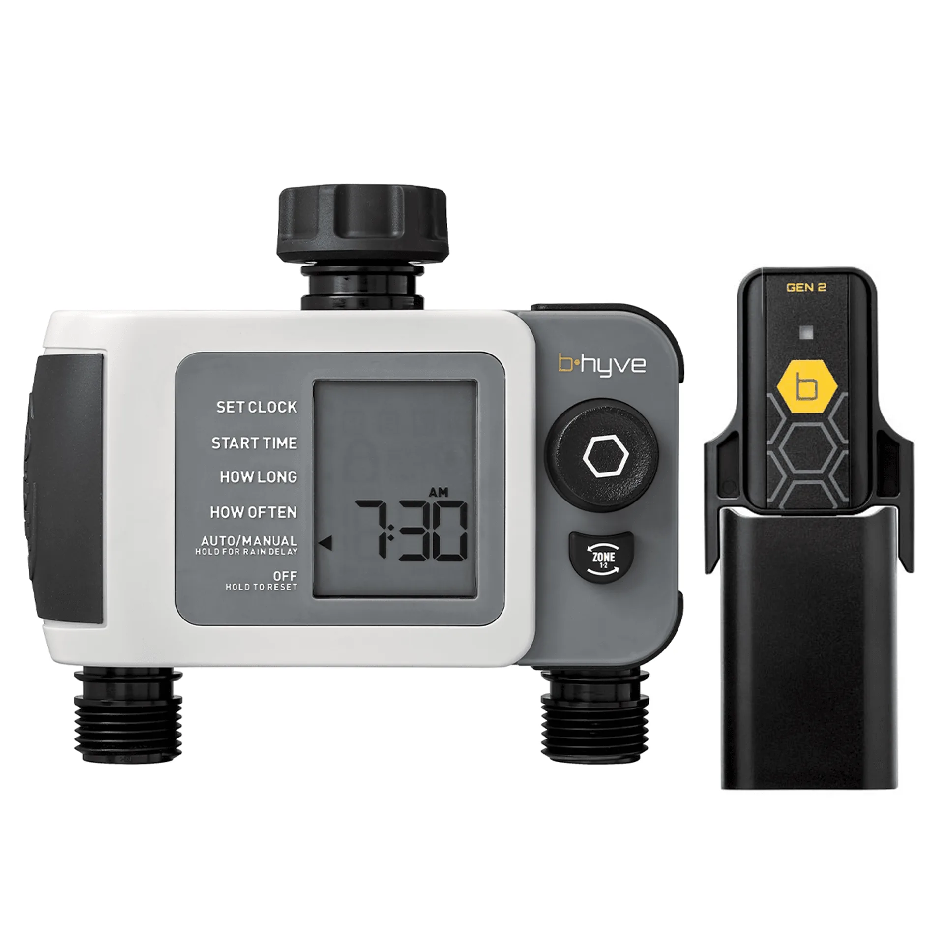 B-hyve XD Bluetooth 2-Outlet Hose Faucet Timer w/Hub | 24637