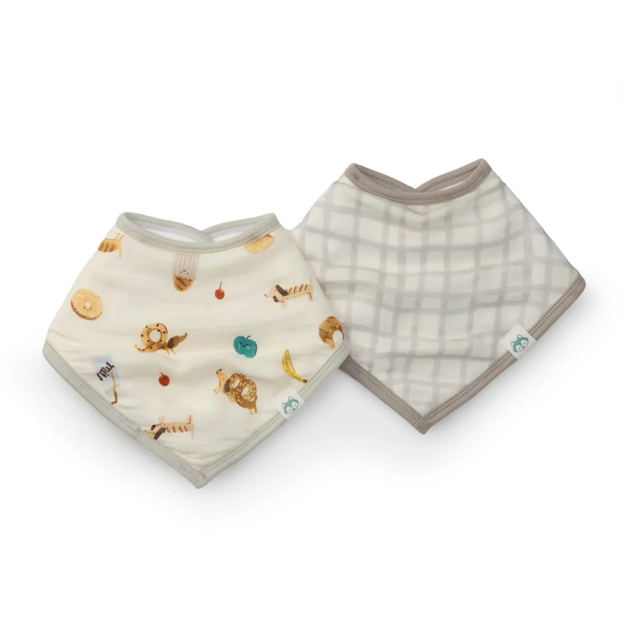 Loulou Lollipop Bandana Bibs - French Breakfast