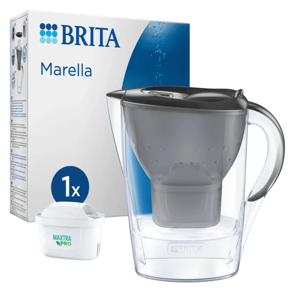 BRITA Wasserfilter-Kanne MAXTRA Marella, 1x Pure Performance Kartusche