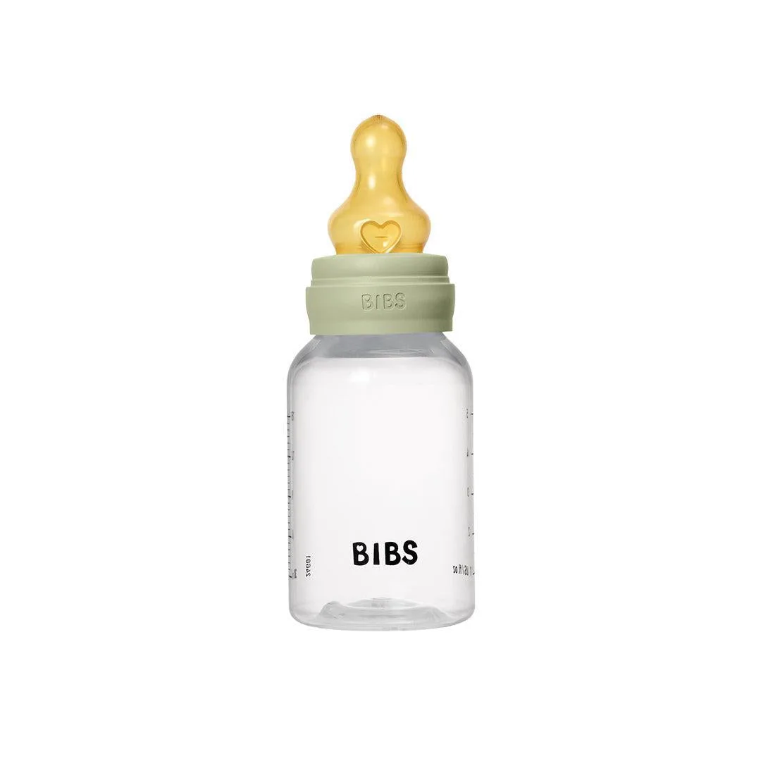BIBS Medium Flow Baby Bottle Latex - Sage