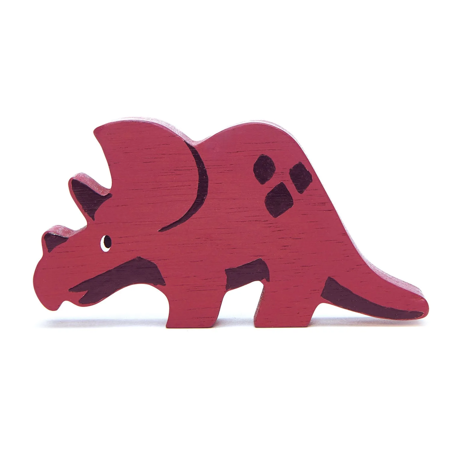 Figura de madera de Triceratops: Ideas de juego de dinosaurios para niños