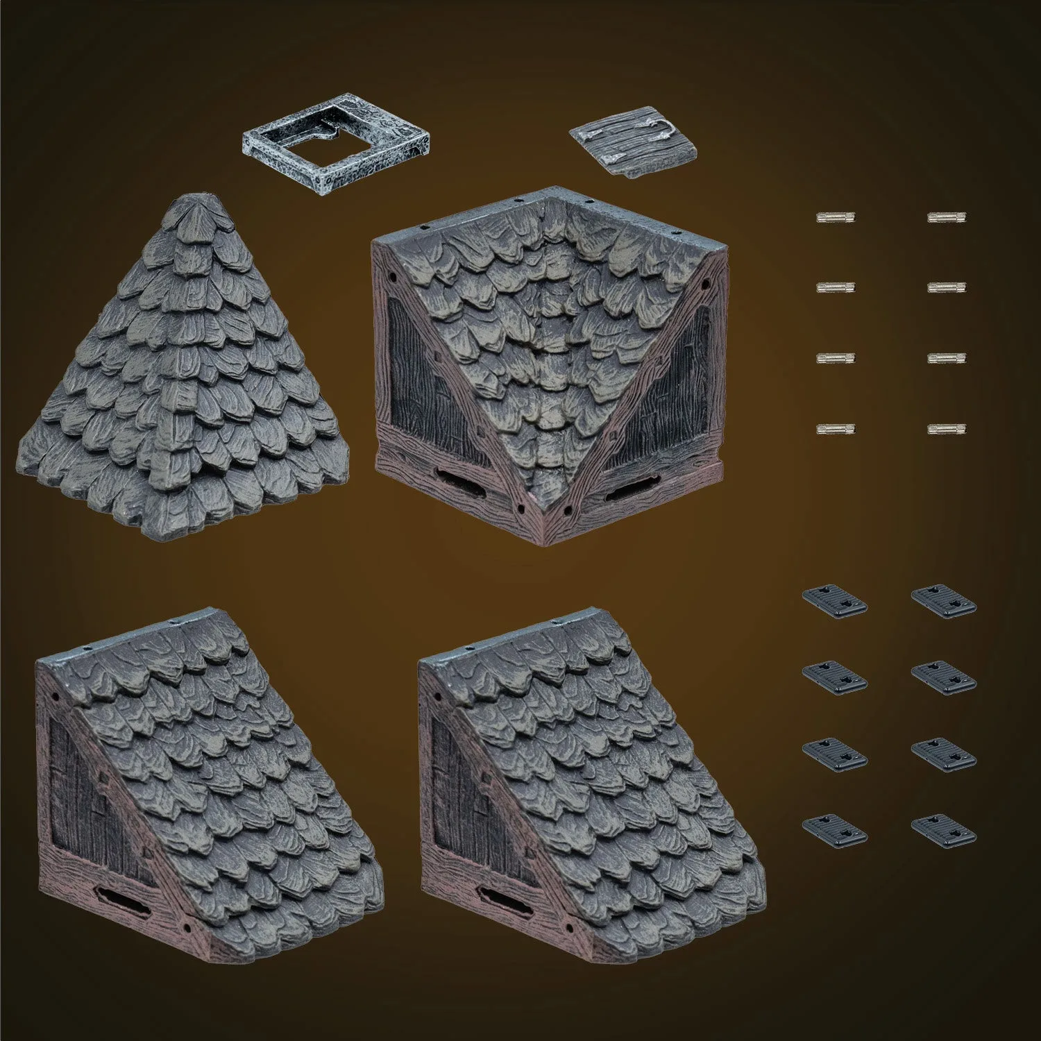 Modular Roof - Right Angle Junction - Dark (Painted)