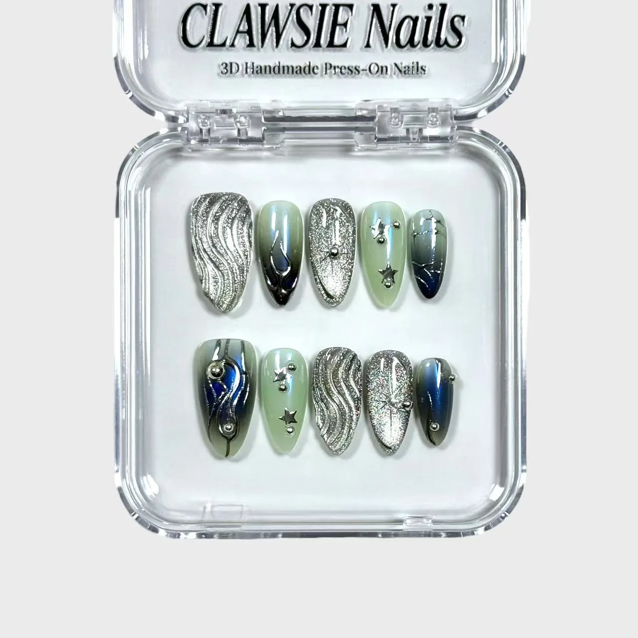 Cyber Silk Press-On Nails: Futuristic Style and Application