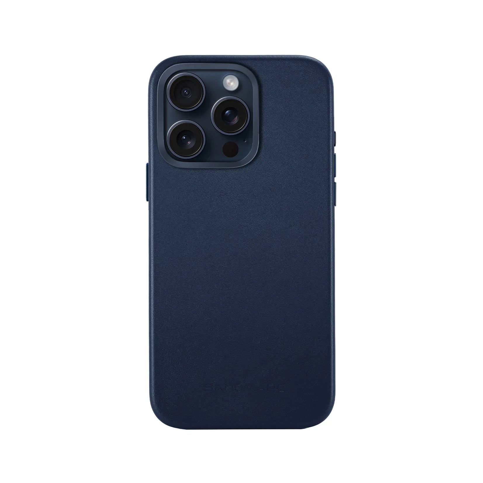 Minimal Leather Case - iPhone 16 Pro - Navy