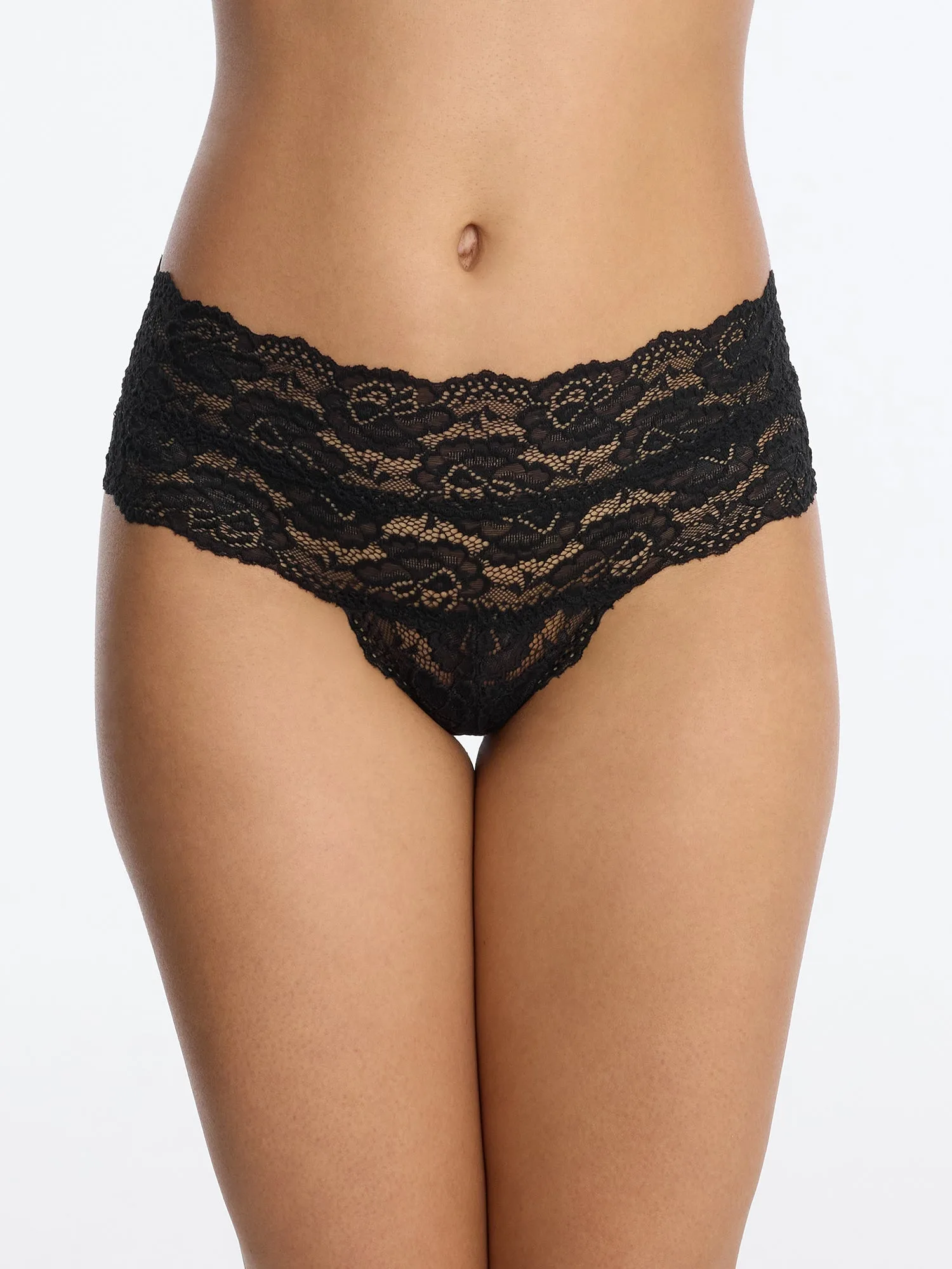 Tanga de cintura alta con encaje Goddess