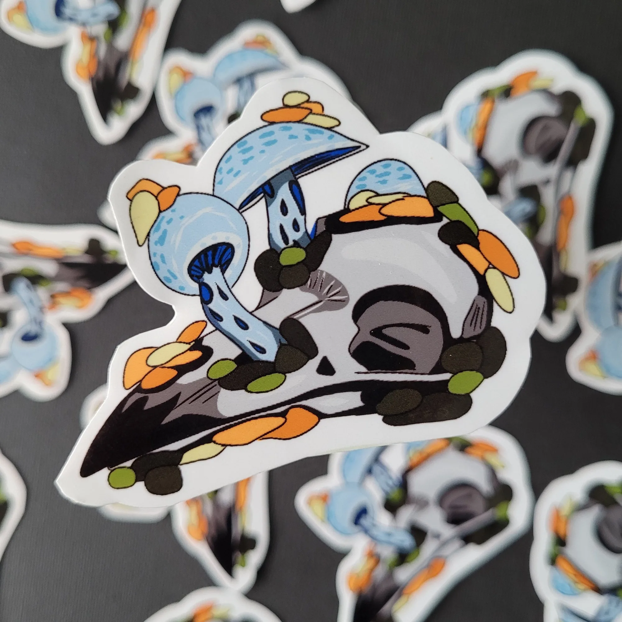 Indigo melkzwam | Waterdichte vinyl sticker