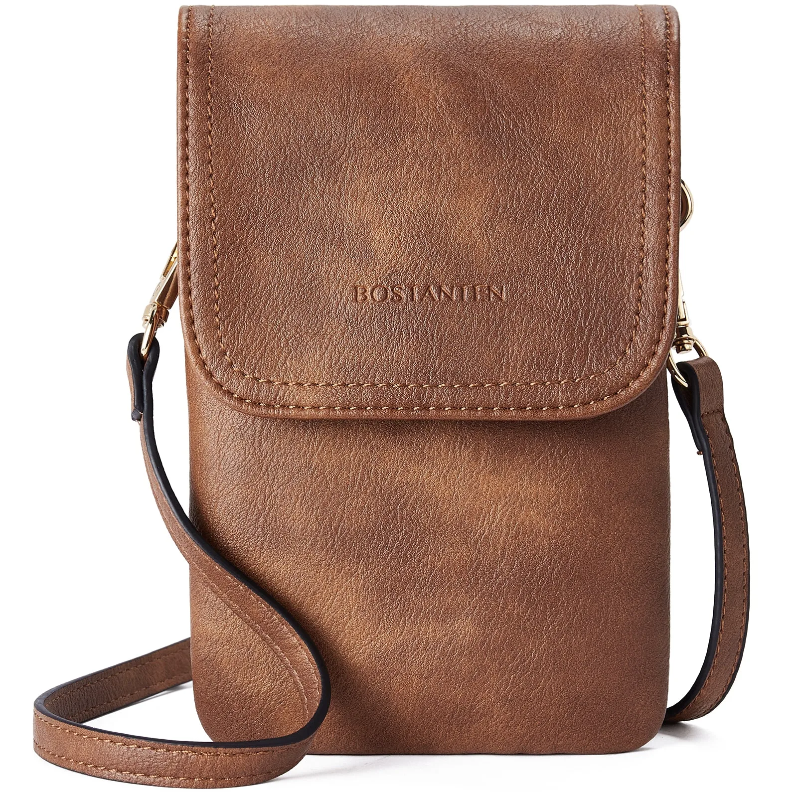 Evelyn Leder Crossbody Phone Wallet für Damen – Boudoir-Stil
