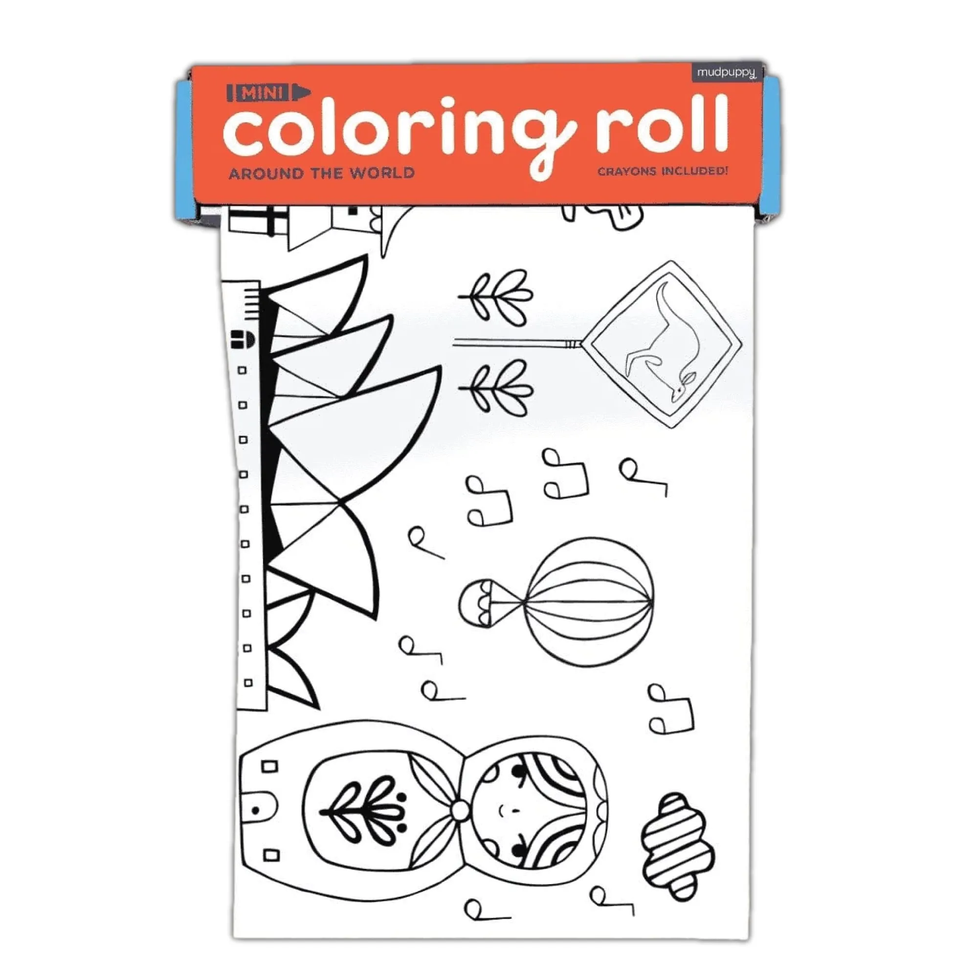 Rouleau de coloriage mini Autour du monde