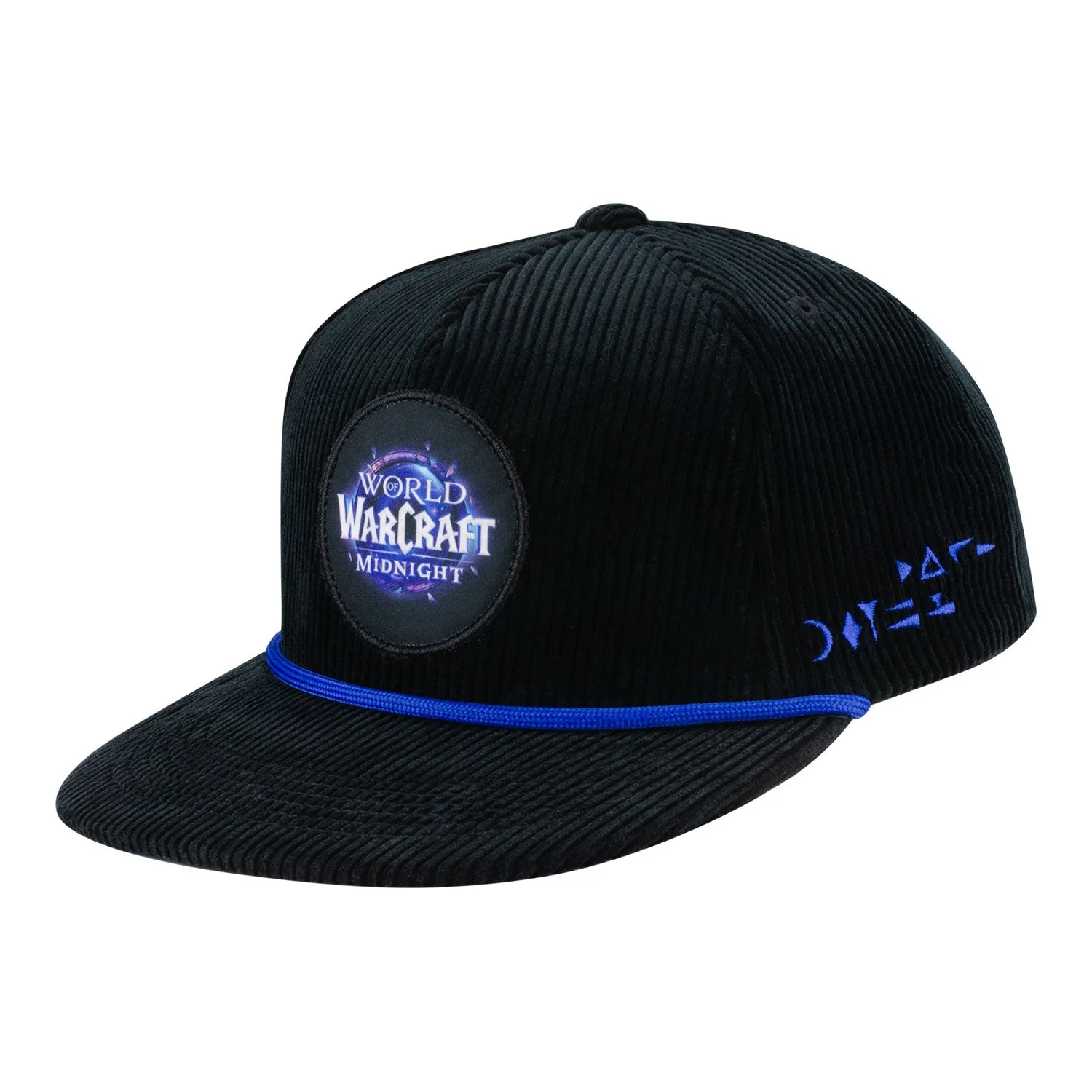 Casquette snapback noire en velours côtelé World of Warcraft: Midnight Logo