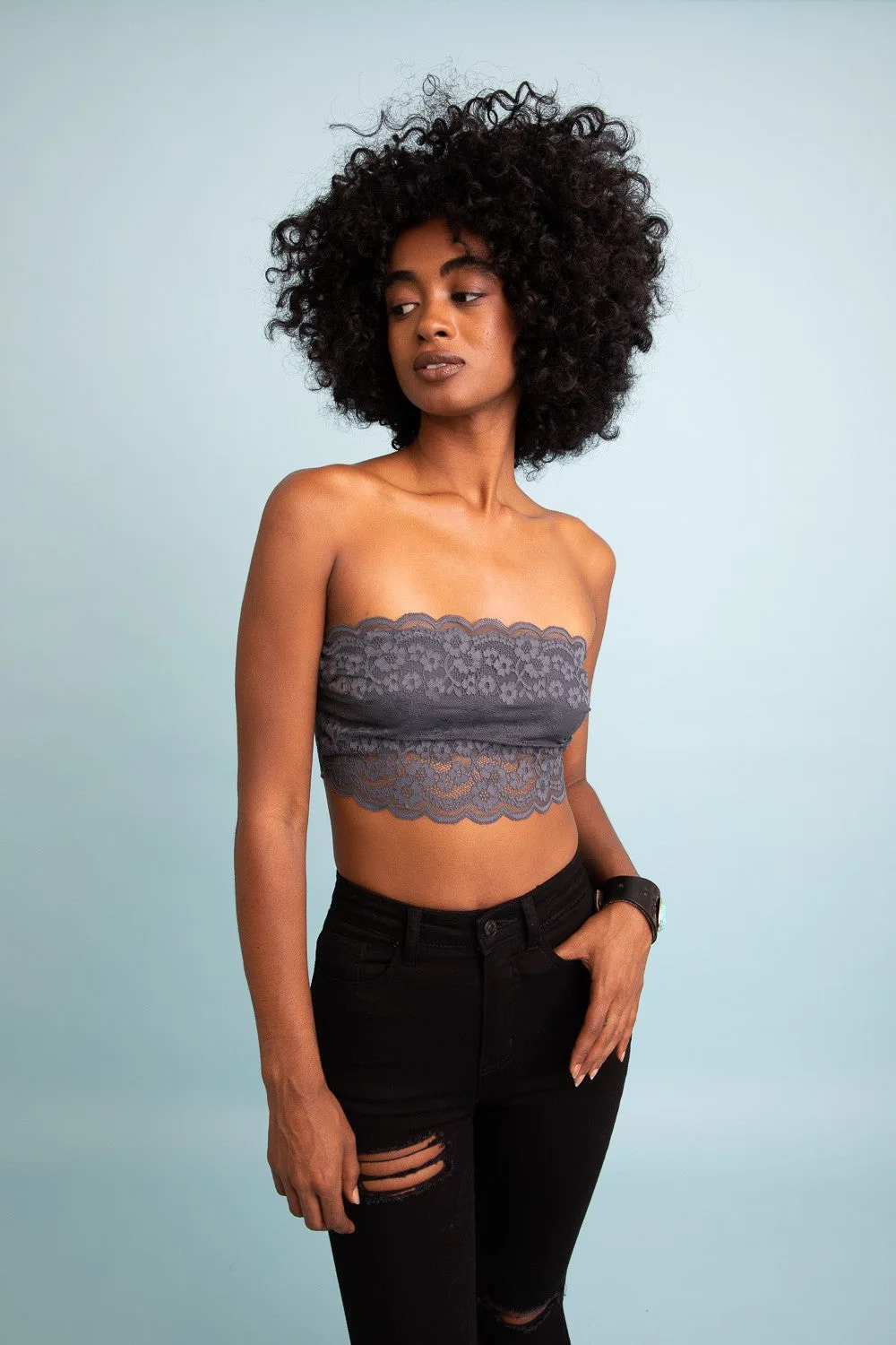 Bandeau large en dentelle