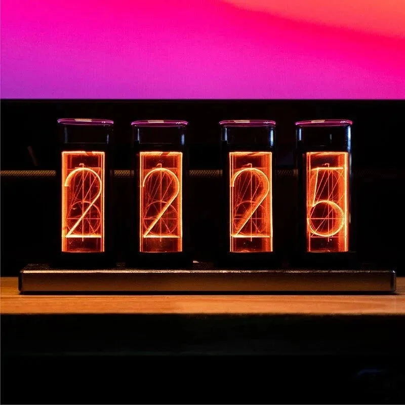 Nixie Tube Clock Metal Led Rgb