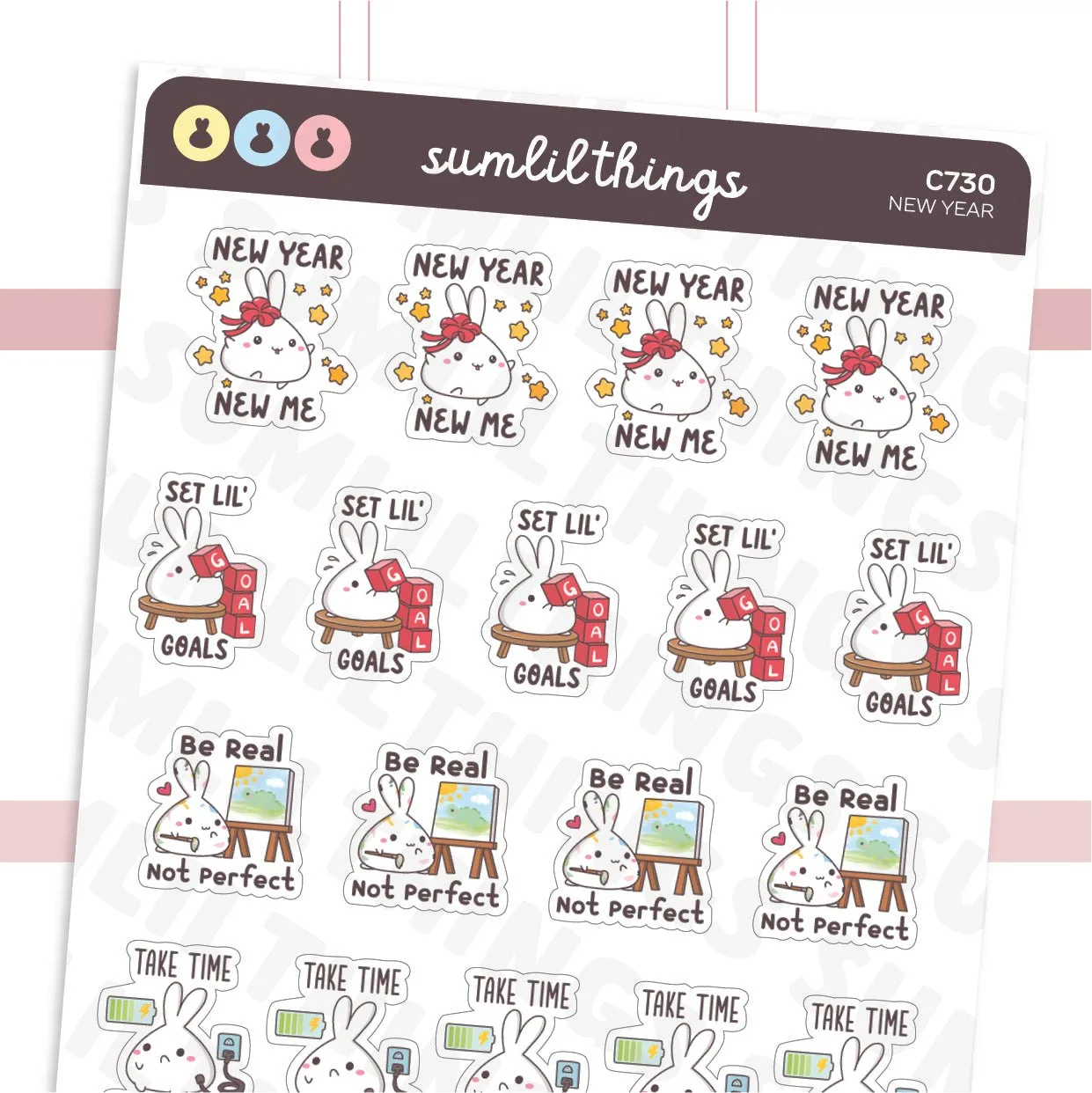 New Year New Me Stickers