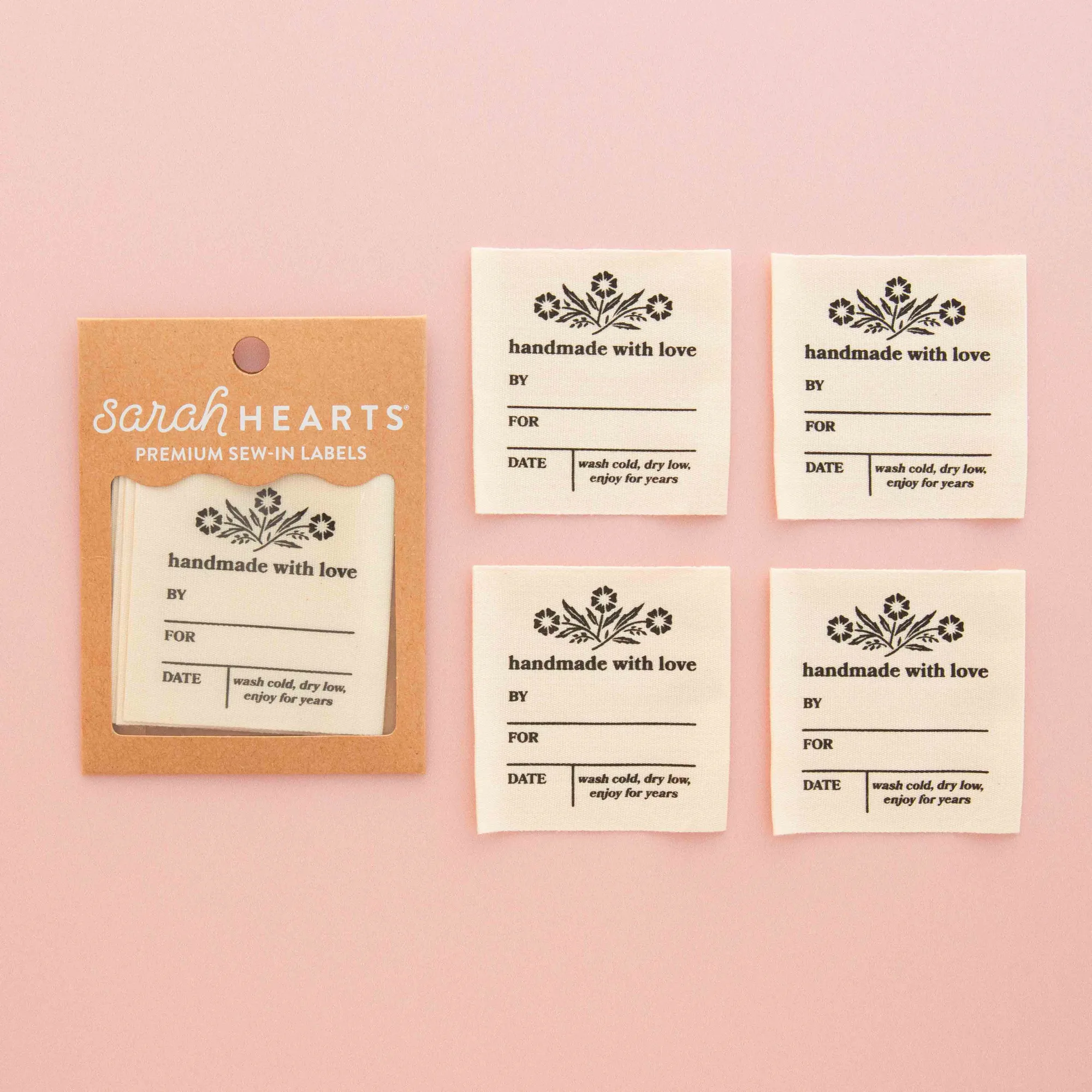 Vintage Handmade with Love Organic Cotton Write-In Labels