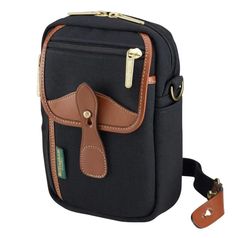 Billingham Airline Stowaway - Black Canvas / Tan Leather