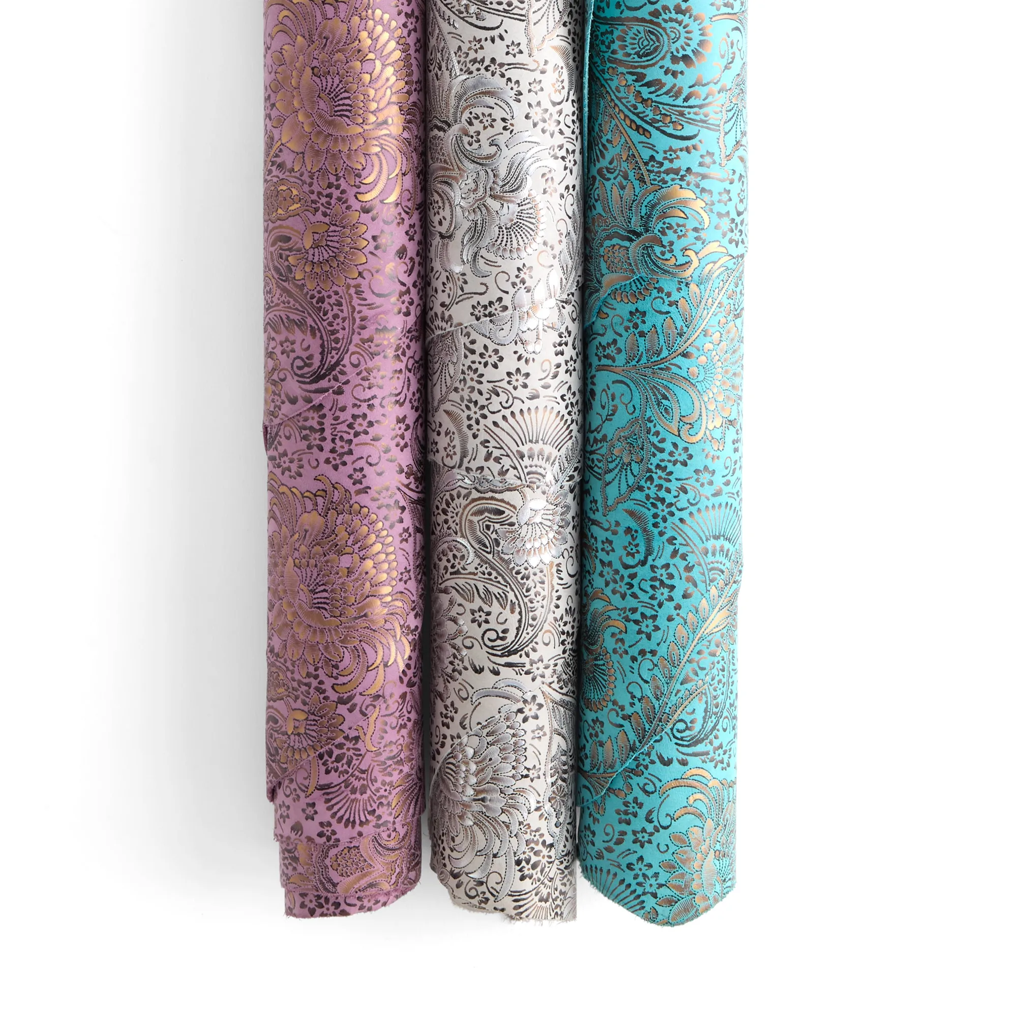 Printed Metallic Paisley Single Shoulder