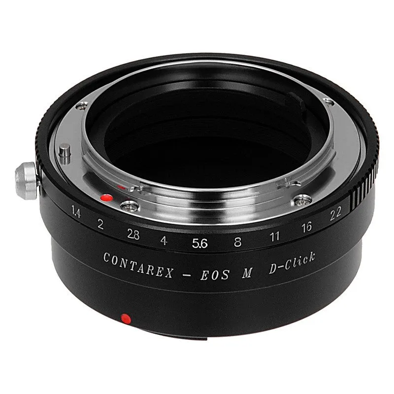 Fotodiox Pro 렌즈 마운트 어댑터 - Contarex (CRX 마운트) 렌즈를 Canon EOS M (EF-M 마운트) 미러리스 카메라 바디에 장착, 내장형 디클릭 조리개 제어 다이얼