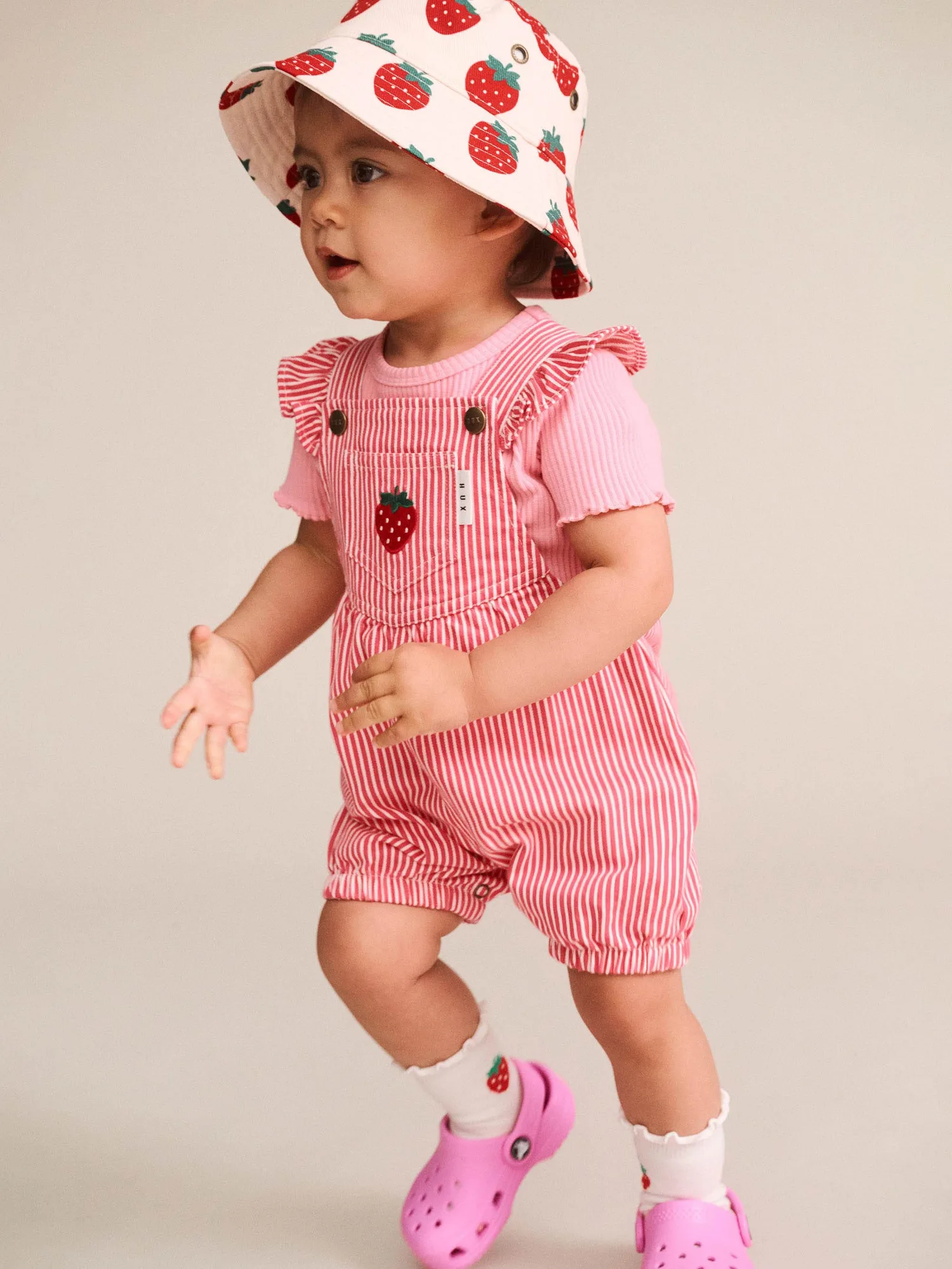 Strawberry Emb Stripe Playsuit
