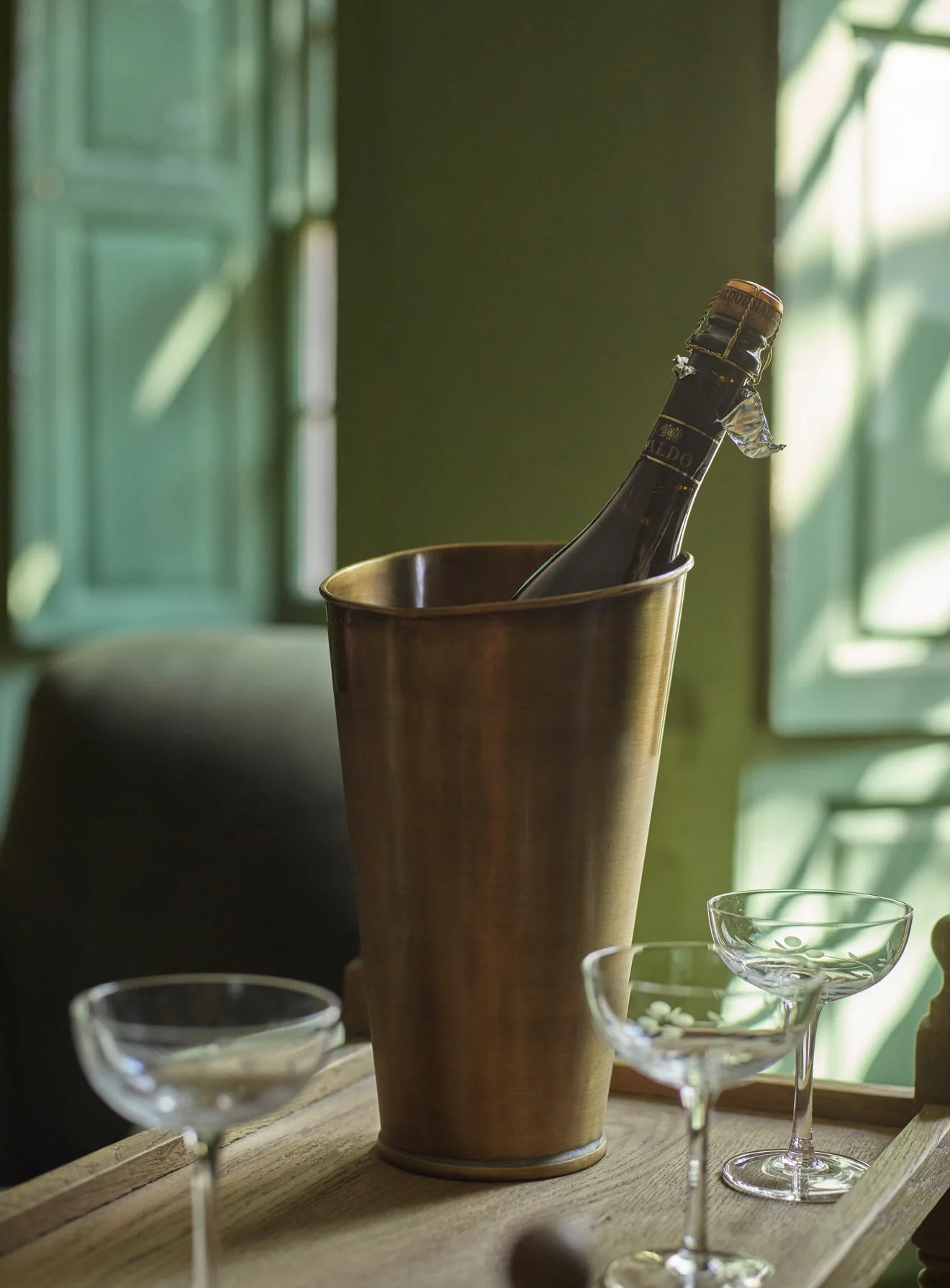 Lena Brass Champagne Cooler