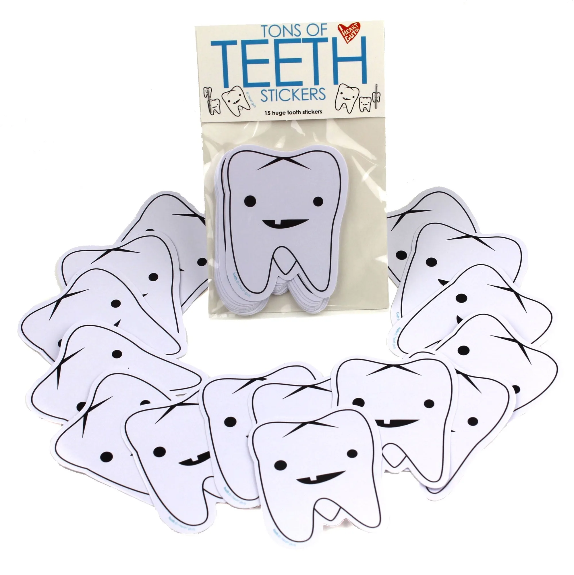 Tons of Teeth Stickers - 15 Tooth Stickers
