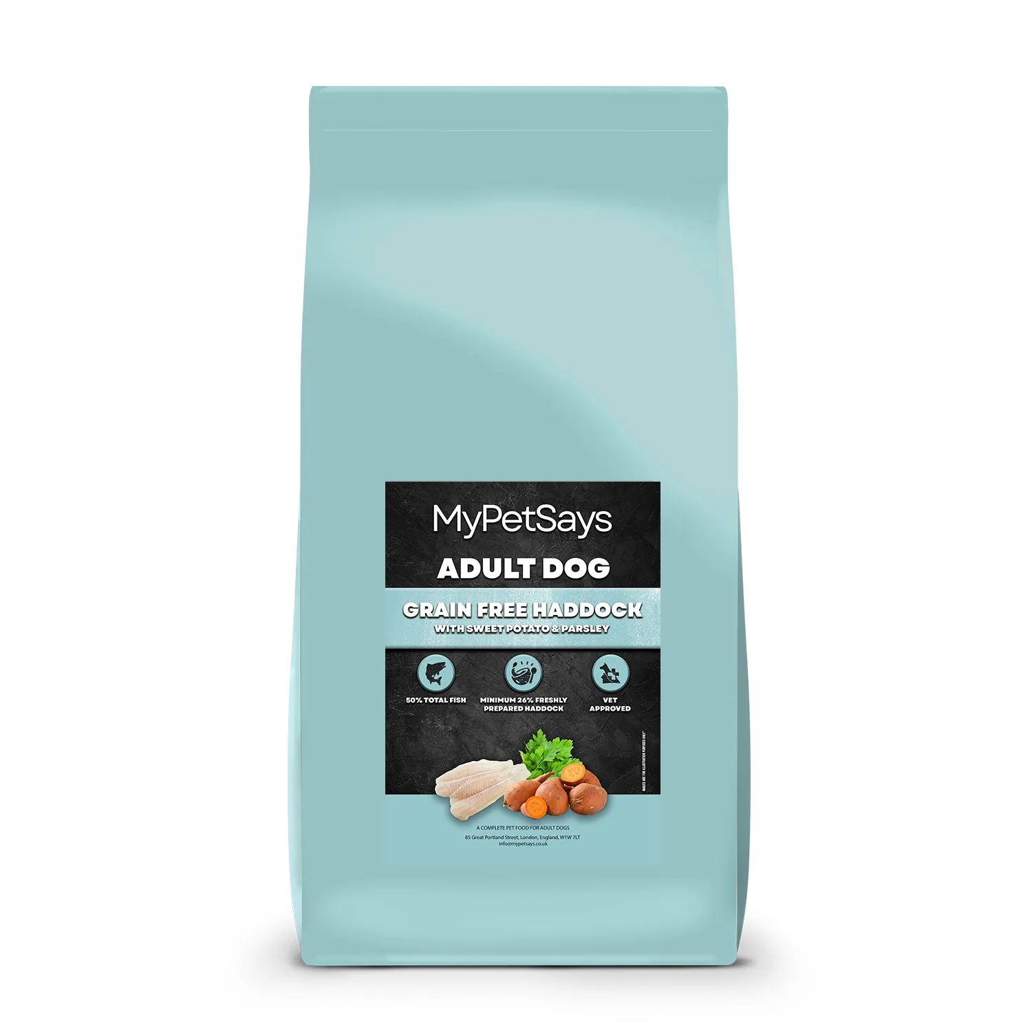 Grain Free Dog Food - Haddock with Sweet Potato & Parsley