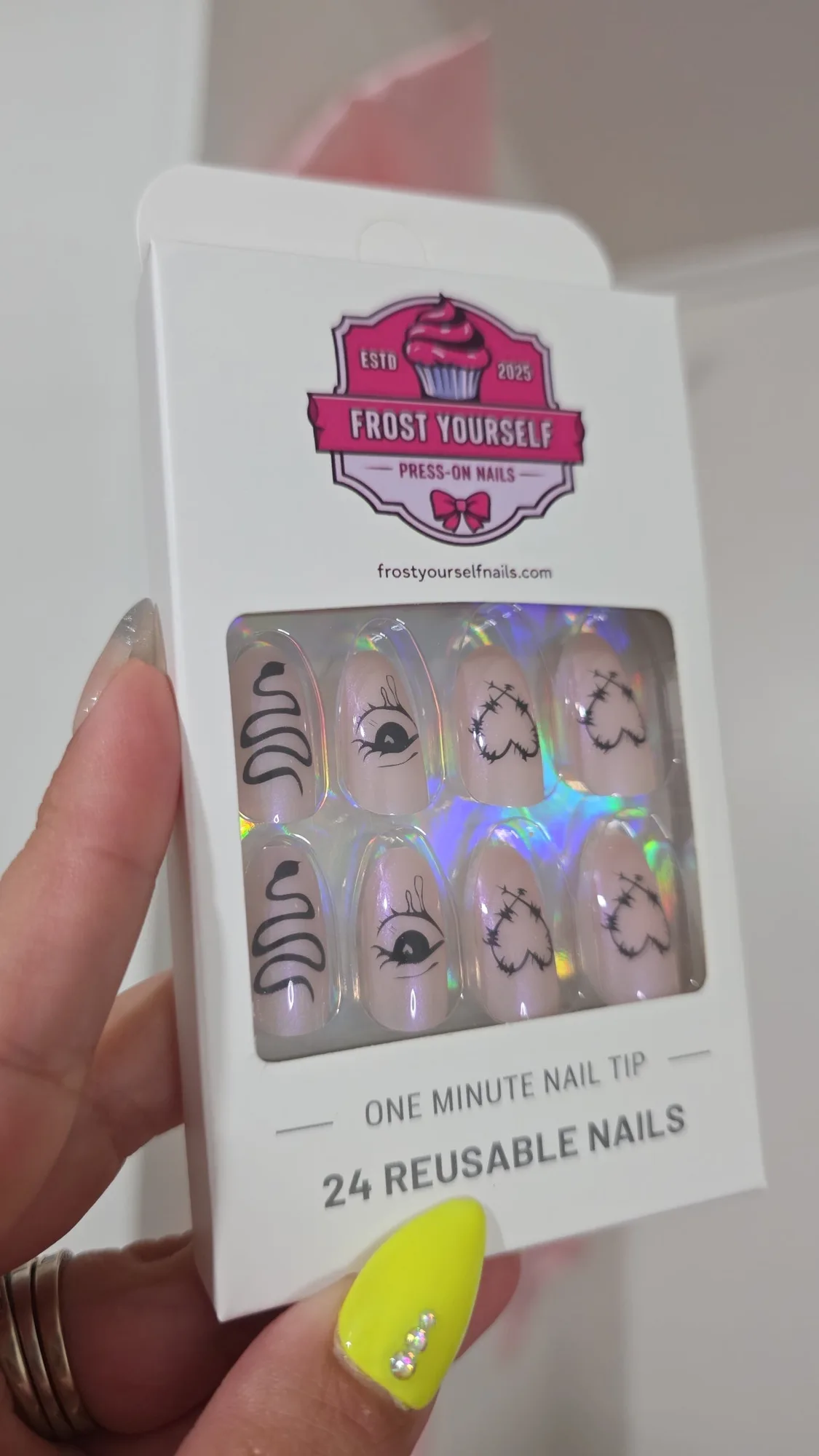 How to Apply Eyes Are Crying Press-On Nails for a Bold Look