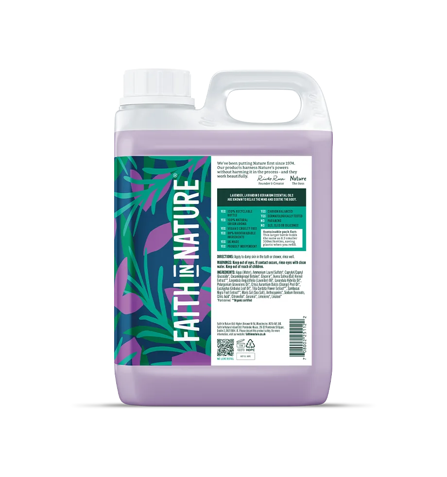 Lavender & Geranium body wash - 2.5L