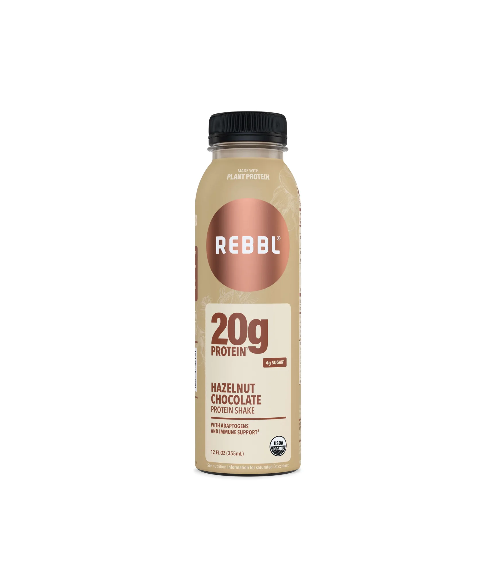 REBBL 20g Hazelnut Chocolate Protein Shake Review: A Nutty Indulgence with Functional Benefits