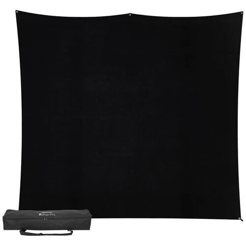 Westcott X-Drop Pro Wrinkle-Resistant Backdrop Kit - Rich Black (8 x 8)
