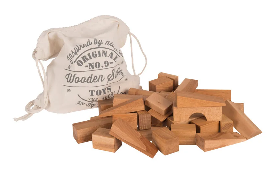 Natural blocks in sack XL - 30 pcs