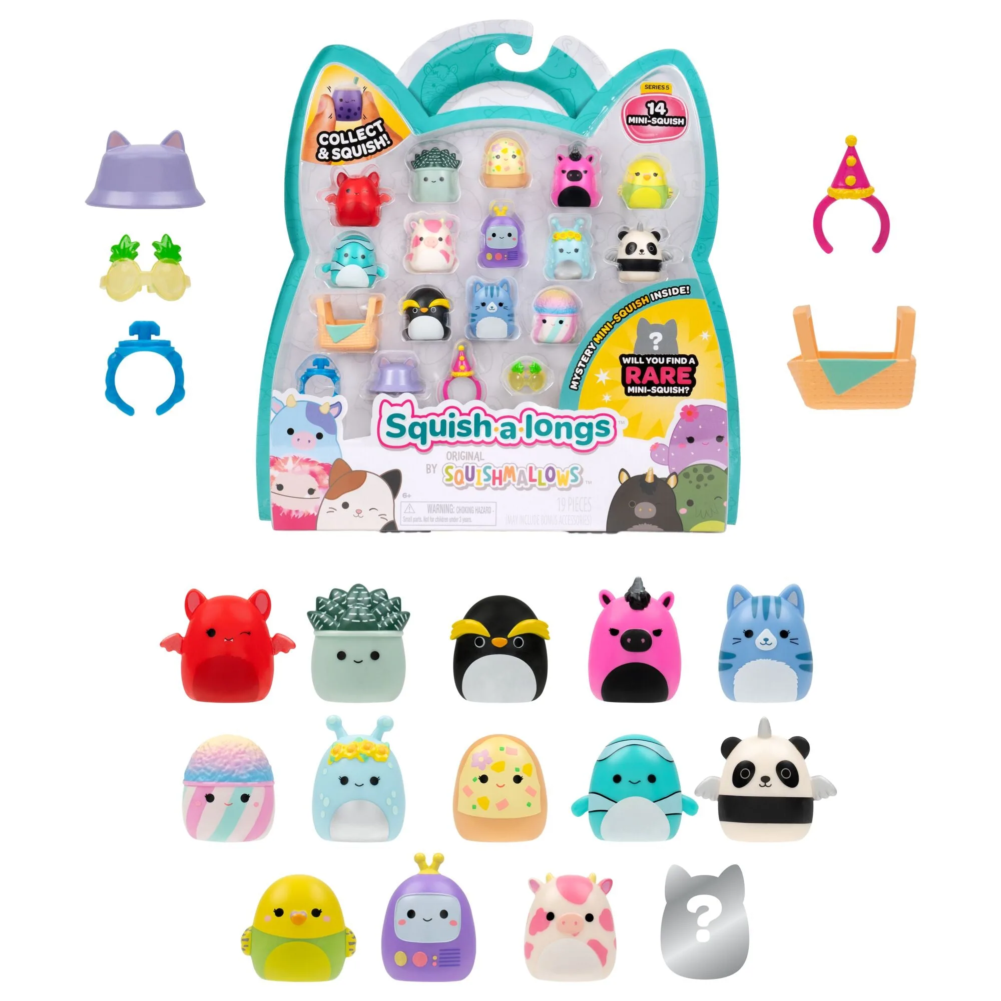 Squish-a-longs Mini-Squish 14-Pack (الموجة 5، النمط 1)
