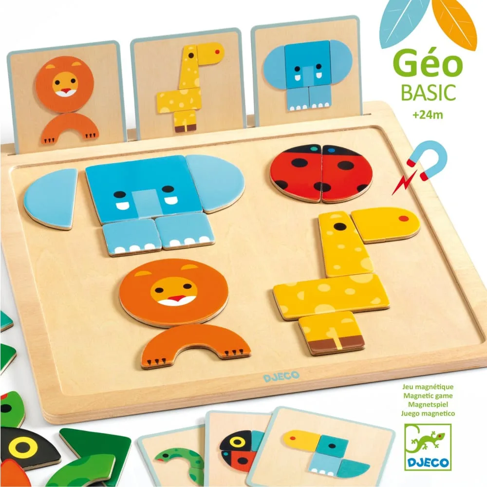 GeoBasicマグネット木製ゲーム:体験型学習