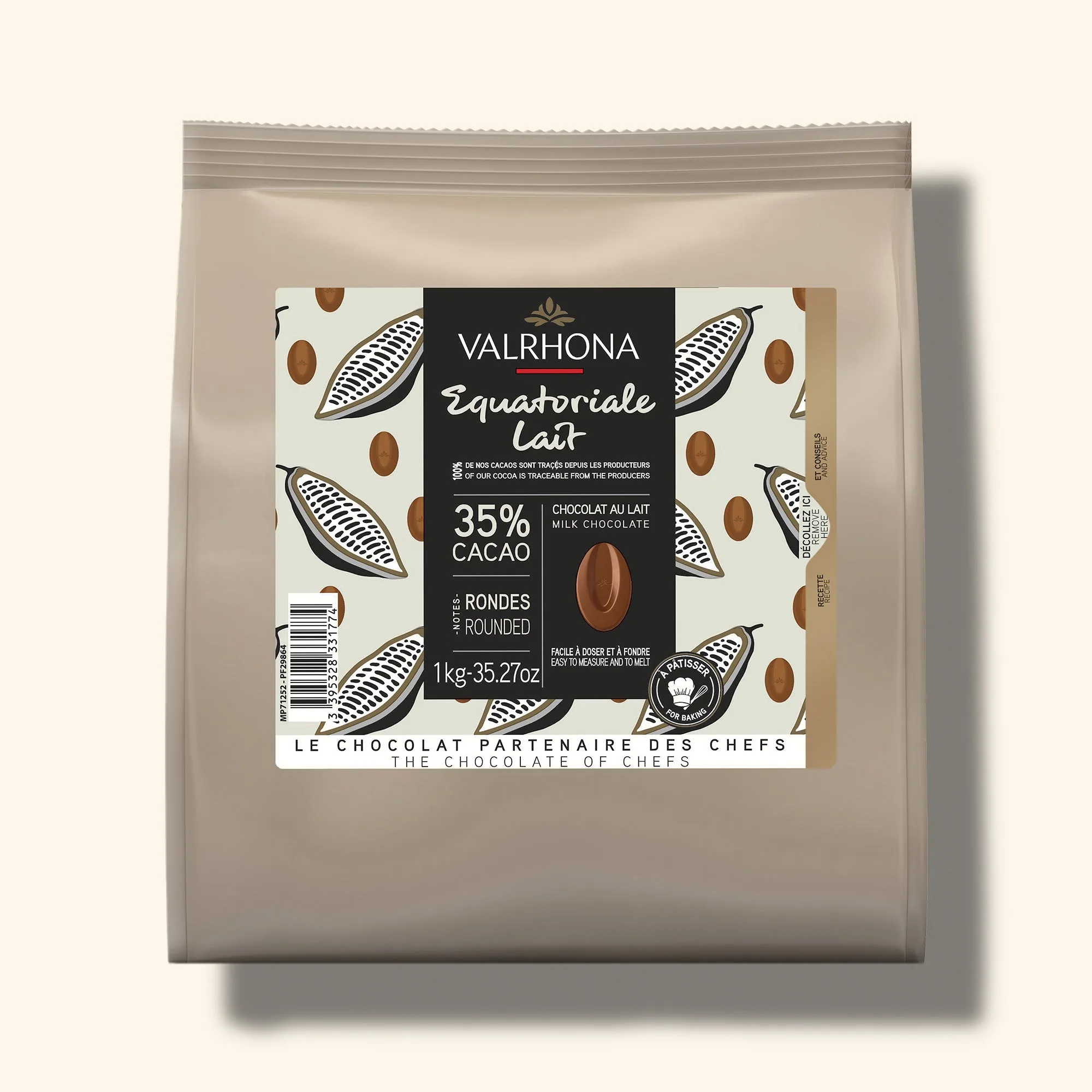 Mléčná čokoláda na vaření Equatoriale 35 % - 35,27 oz