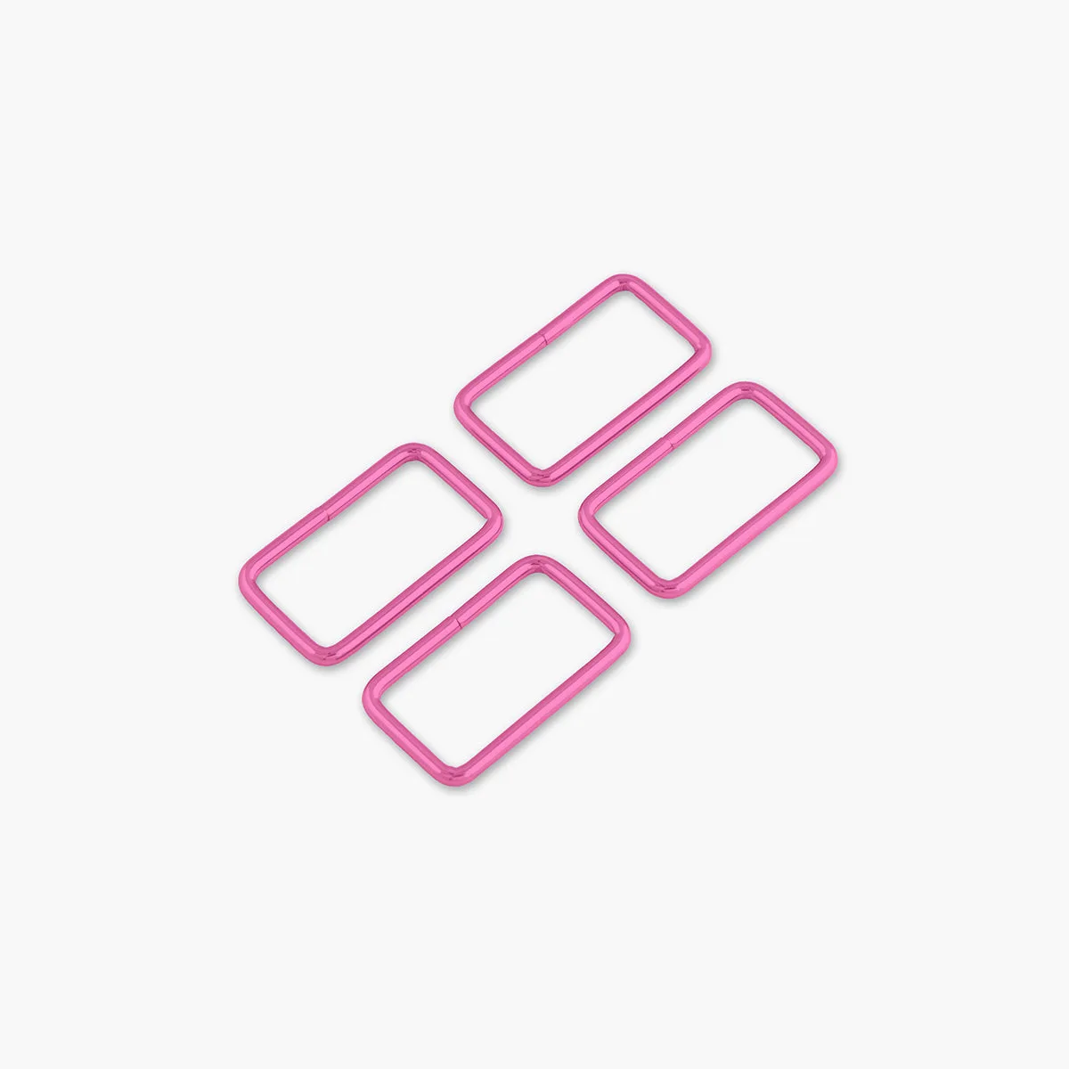 أربع حلقات مستطيلة من تولا بينك مقاس 1 1/2 بوصة