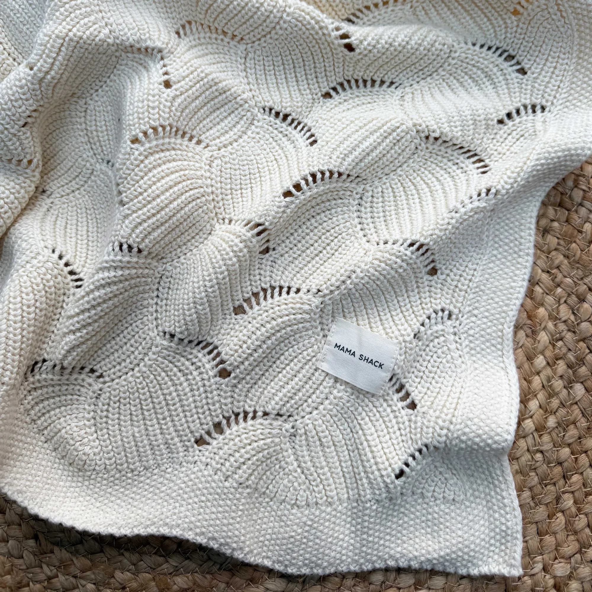 Fable Knit Baby Blanket – Milk