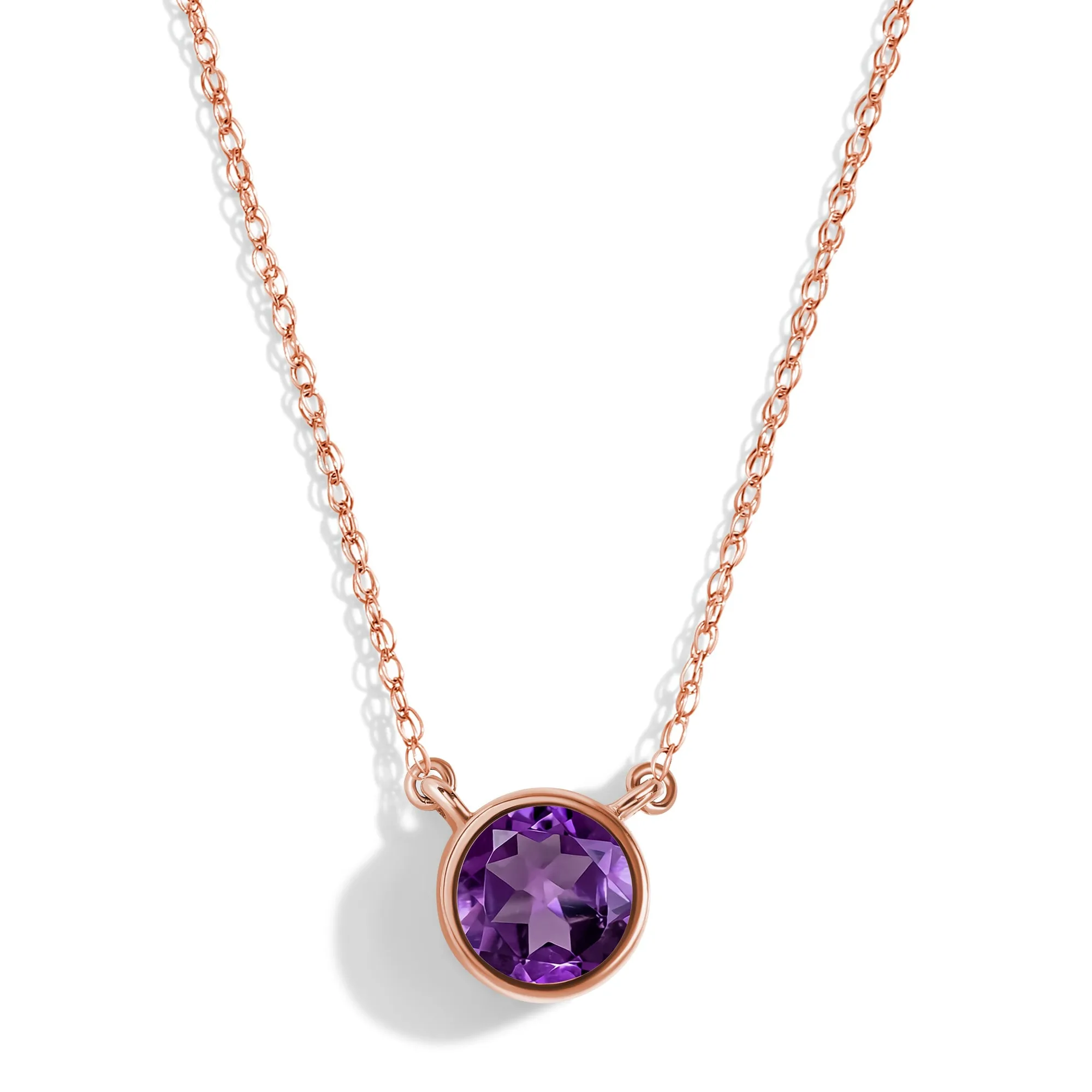 Amethyst-Halskette - Solitär