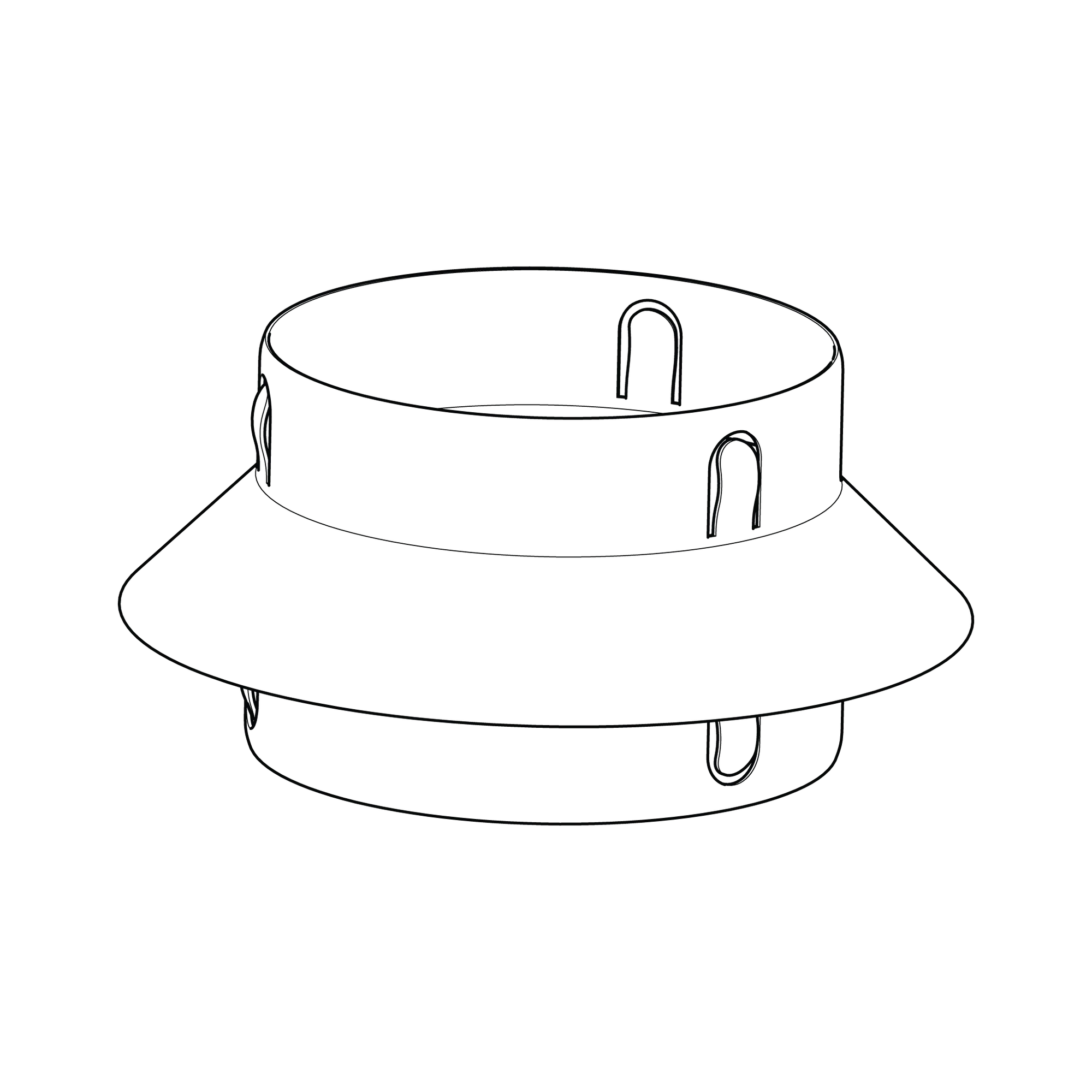 طوق المدخنة السفلي لسلسلة Dome Gen 2
