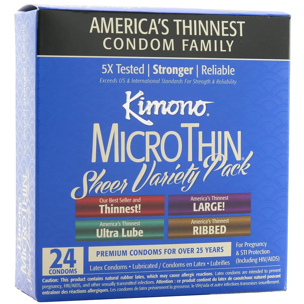 MicroThin Sheer Variety Pack Condoms in 24 Pack