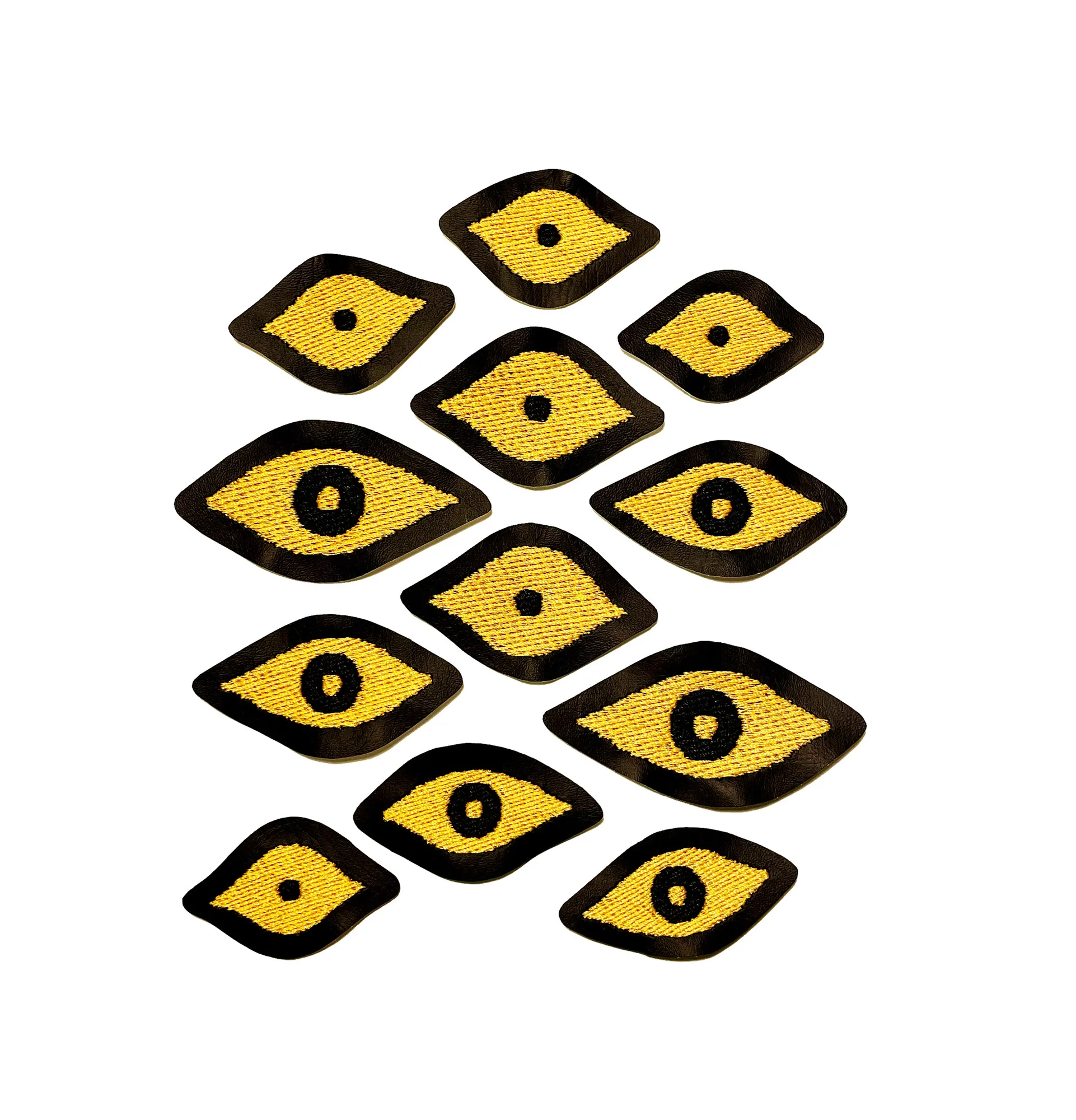 Conjunto de patches para coser Extra Eyes - amarelo e preto
