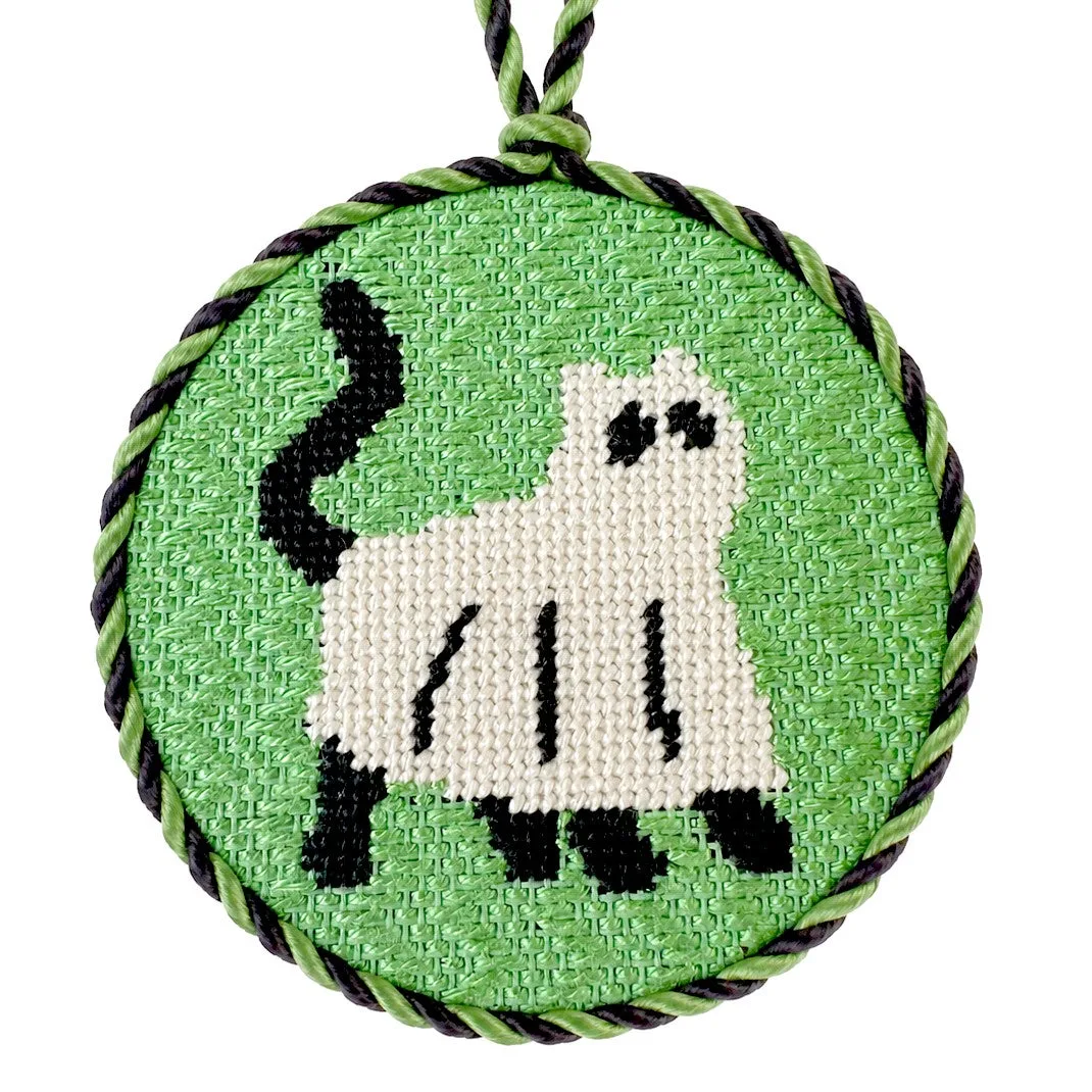Kit da ricamo Halloween Gatto in costume da fantasma