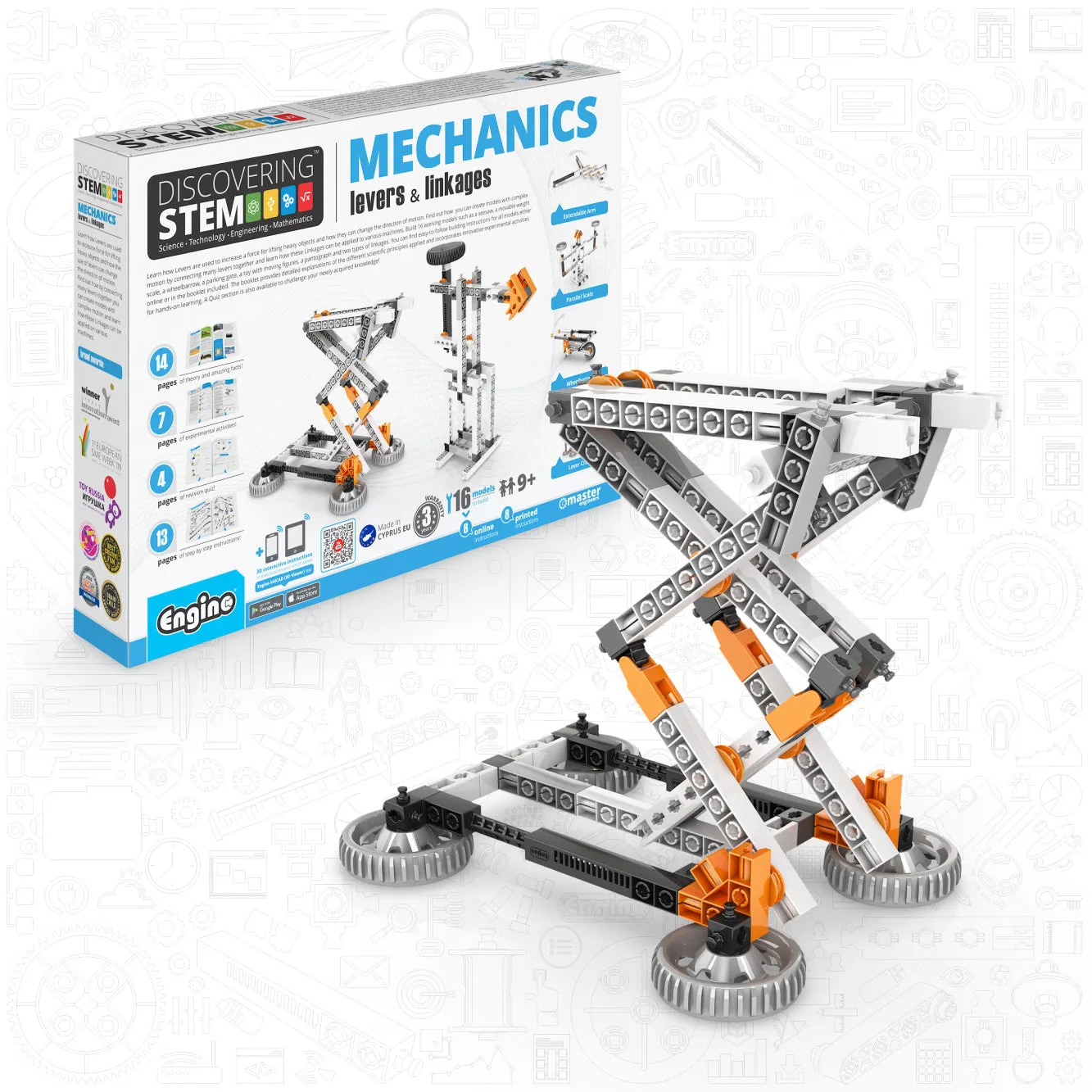 Engino Discovering STEM てことリンク:9歳以上向け教育工学おもちゃ(16モデル)