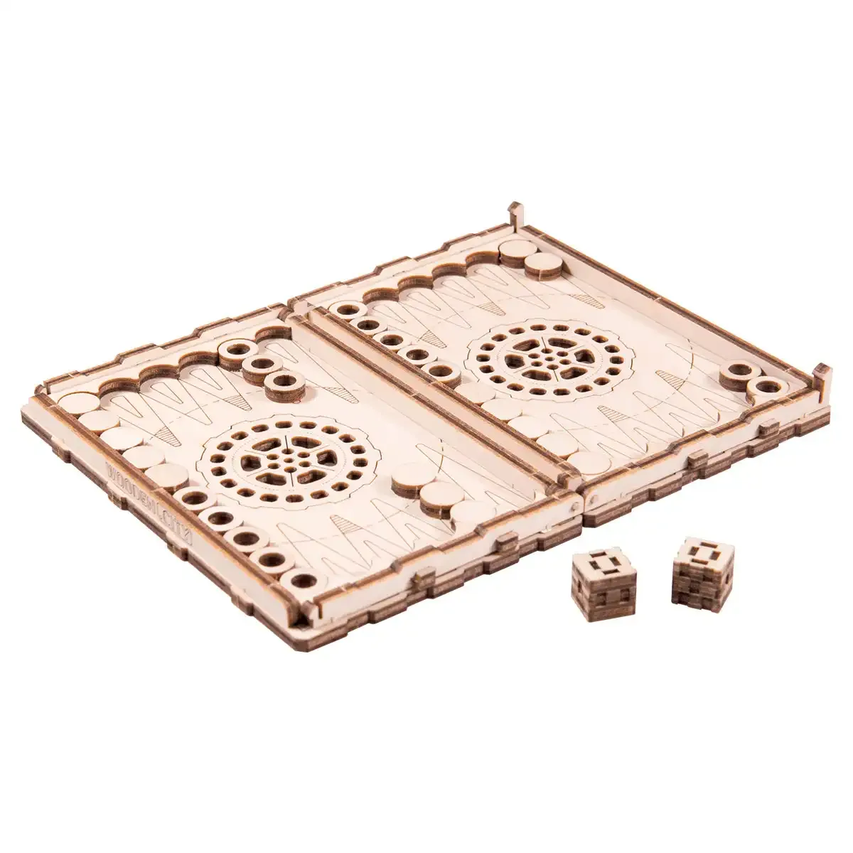 3D Wooden Game Puzzle – Backgammon Short