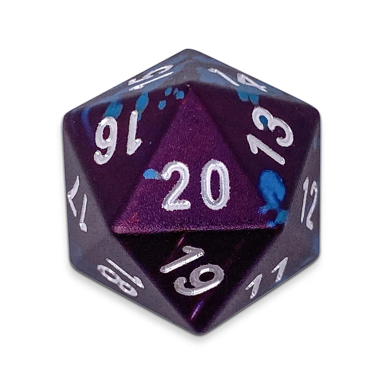 Dado único Wondrous Dice® Countdown D20 en Faerie Dragon de aluminio 6063