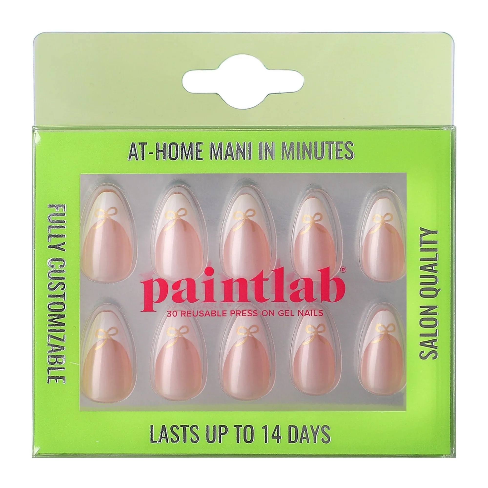 Frenchie Bow Short Almond Press-On Nails