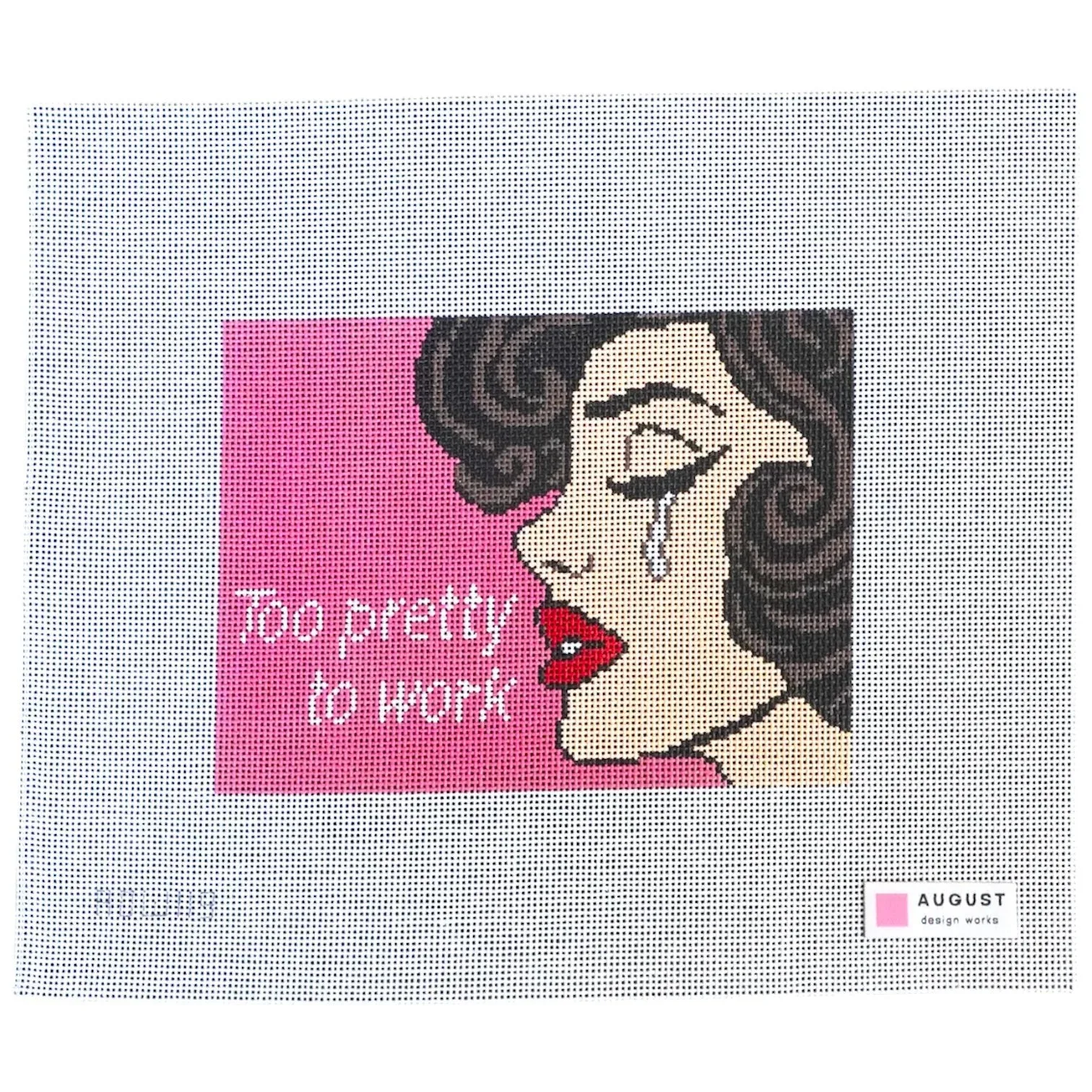 Too Pretty to Work - Needlepoint Canvas (Wholesale)
