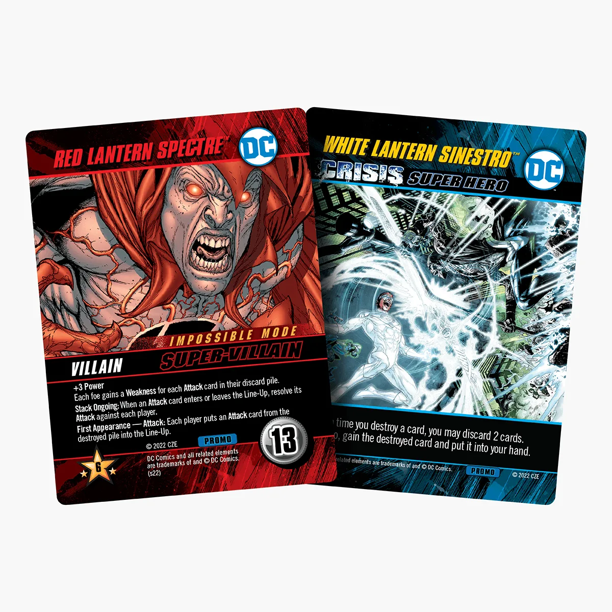 DC Deck-Building Game: Carte promozionali White Lantern Sinestro e Red Lantern Spectre