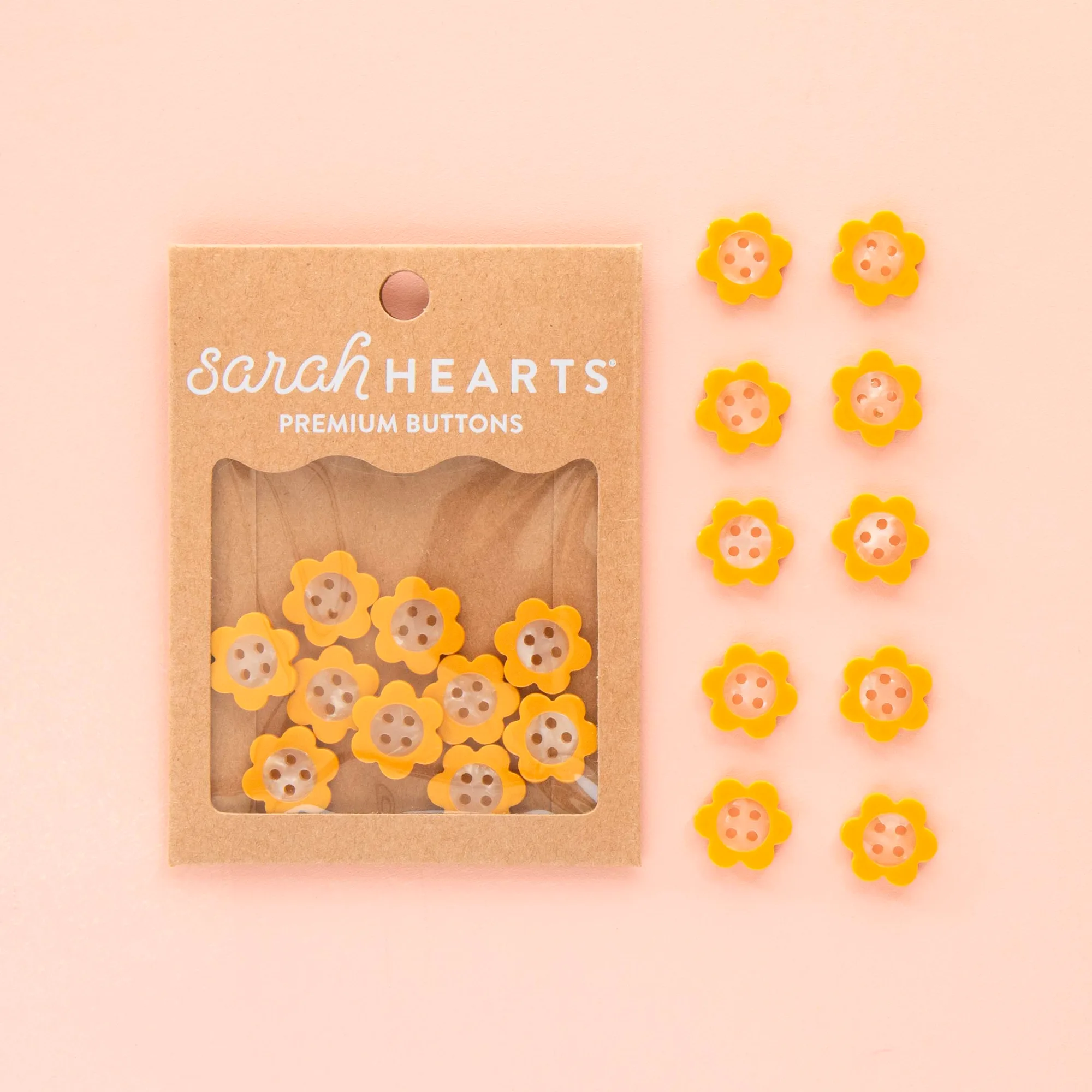 How to Sew Yellow Daisy Buttons on Spring Garments