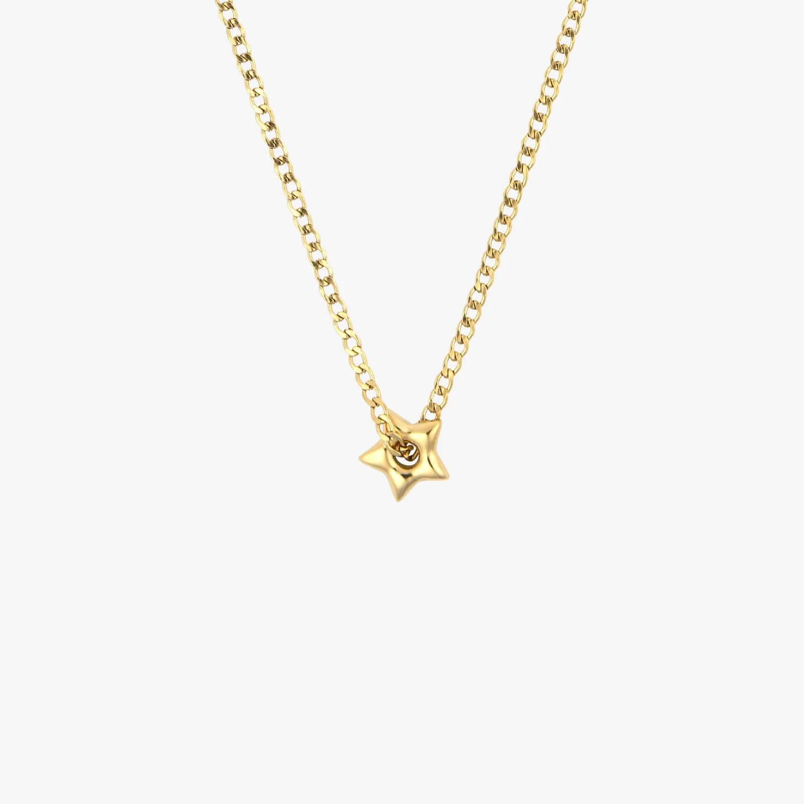 Puffy Star Chain Necklace