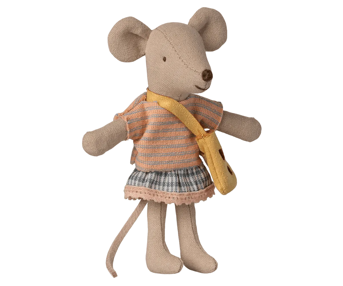 Maileg Little Sister Mouse with Bag